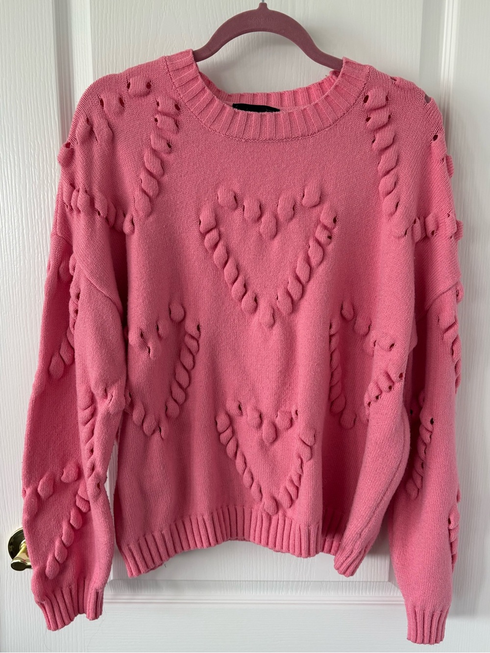 Cider pink heart sweater size XL